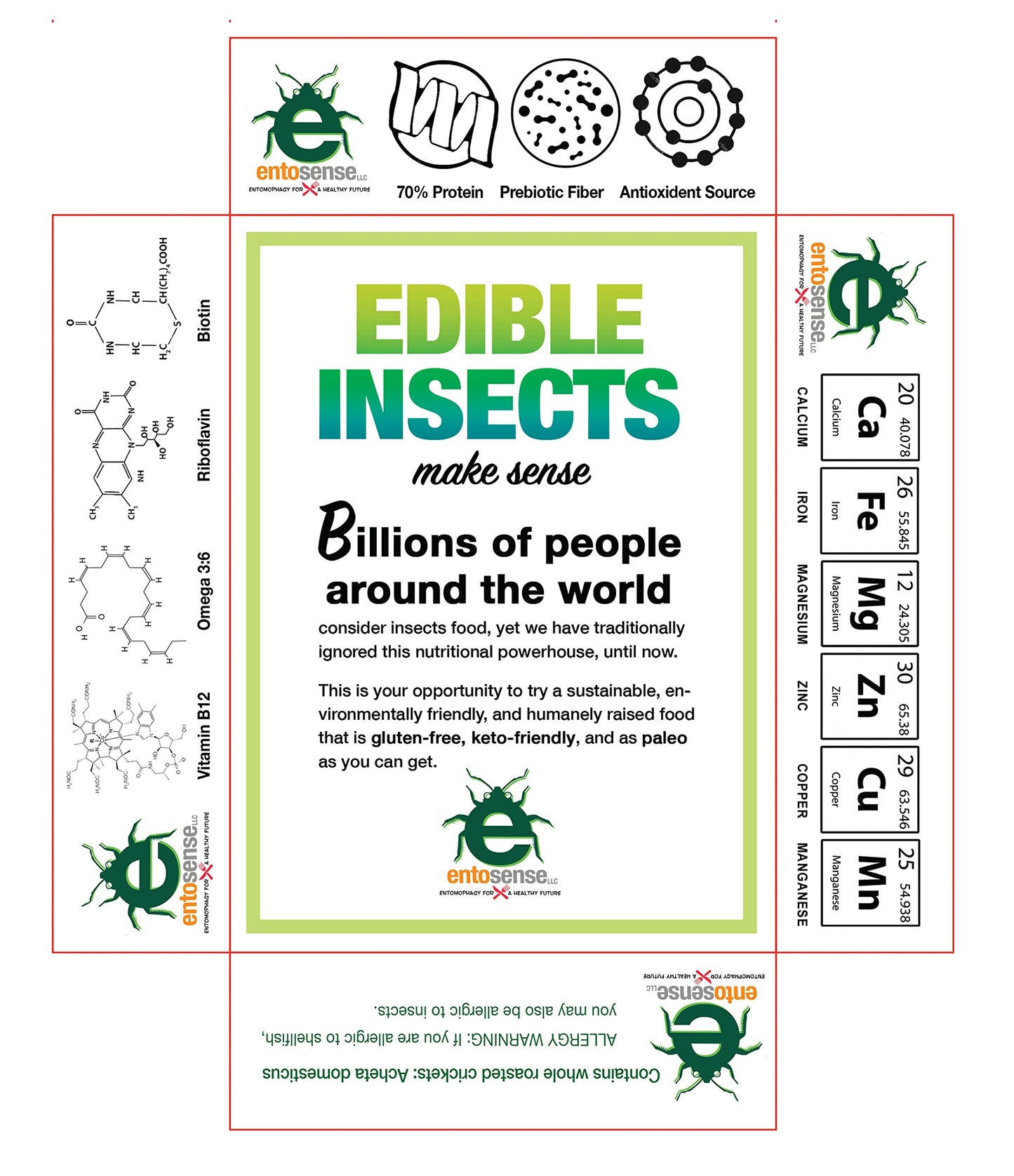 Mini-Kickers Flavored Edible Crickets - Gift Box, 3.0 Count