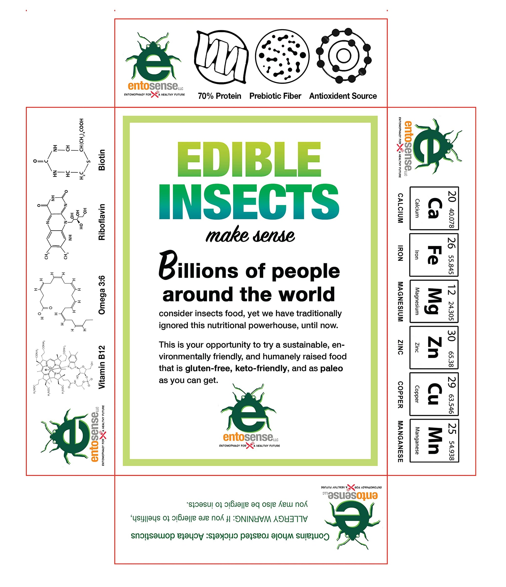 Mini-Kickers Flavored Edible Crickets - Gift Box, 3.0 Count