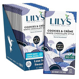LILY'S Cookies and Creme White Chocolate Style No Sugar Added, Sweets Bars, 2.8 oz (12 Count)