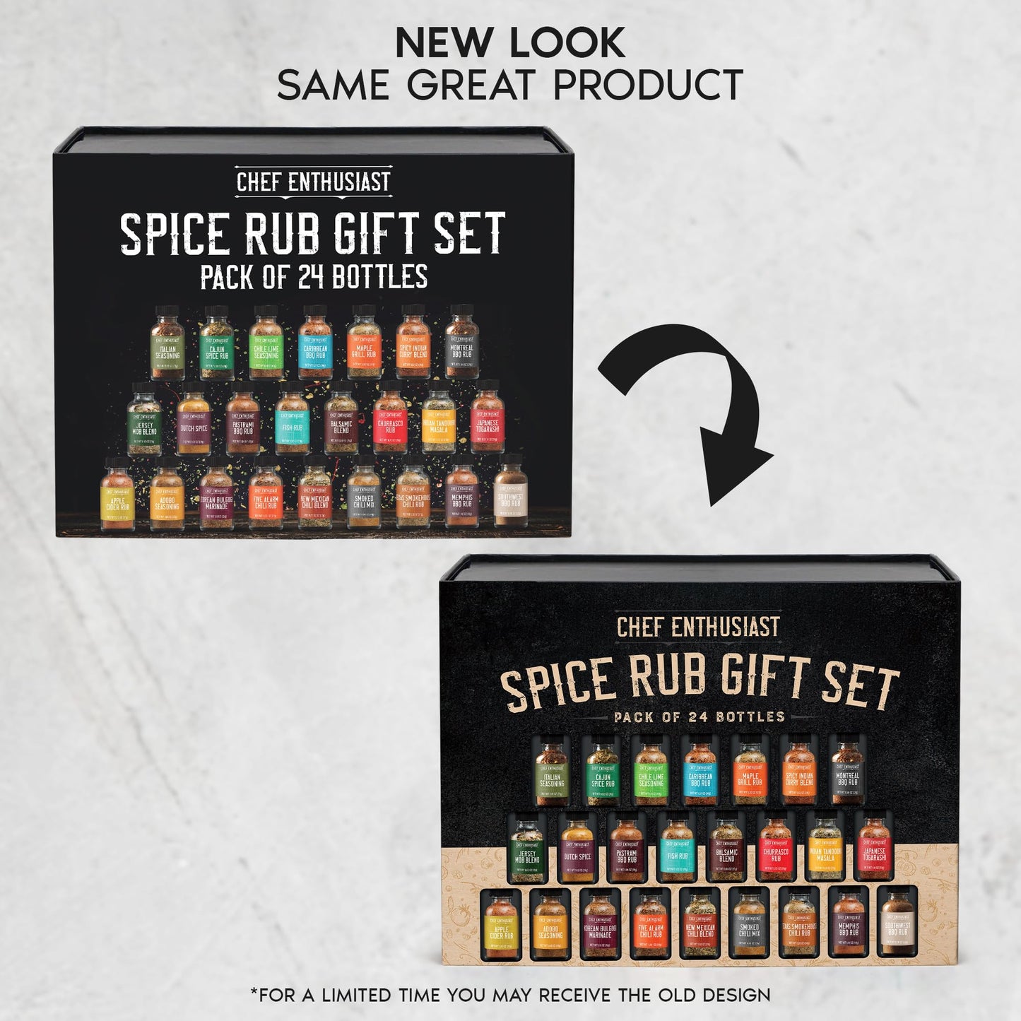 Holiday Gift Grilling Spices & Seasoning Set - 24 Unique Gourmet BBQ Spice Rub Sampler (Kosher) - Gift Set for Birthday, Anniversary, Men, Dads