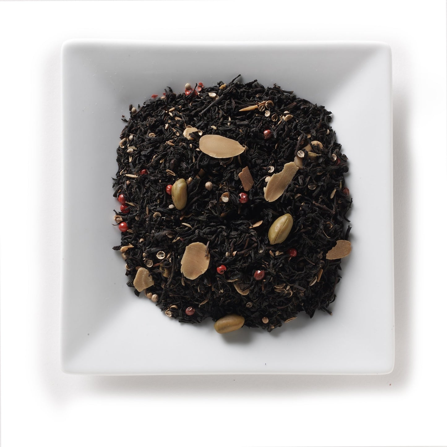 Mahamosa Pistachio Almond Spice Tea 2 oz - Loose Leaf Flavored Black Tea Blend (with pistachios, cumin, sliced almonds, coriander, pink peppercorns