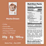 Oats Overnight - Mocha Dream - 20g Protein, High Fiber Breakfast Shake 100mg Caffeine - Gluten Free, Non GMO Oatmeal (2.7 oz per meal) (8 Pack)