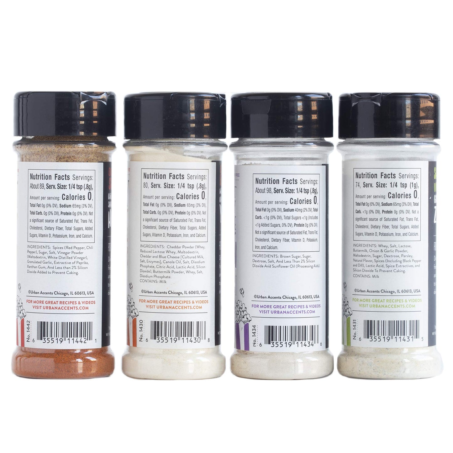 Urban Accents GET POPPIN', Gourmet Popcorn Seasoning Gift Set (Set of 5) - Delicious Non-GMO Popcorn Kernels and 4 Gourmet Popcorn & Snack Mix