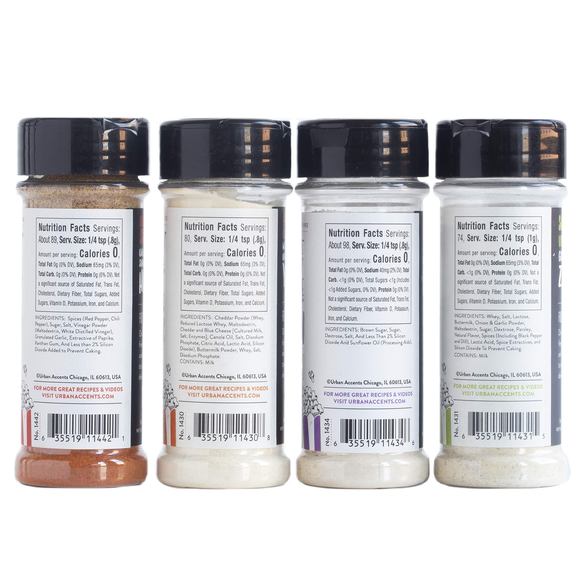 Urban Accents GET POPPIN', Gourmet Popcorn Seasoning Gift Set (Set of 5) - Delicious Non-GMO Popcorn Kernels and 4 Gourmet Popcorn & Snack Mix