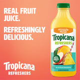 Tropicana Refreshers Pineapple Mango Juice Drink, with Real Fruit Juice, 46 fl oz Bottle