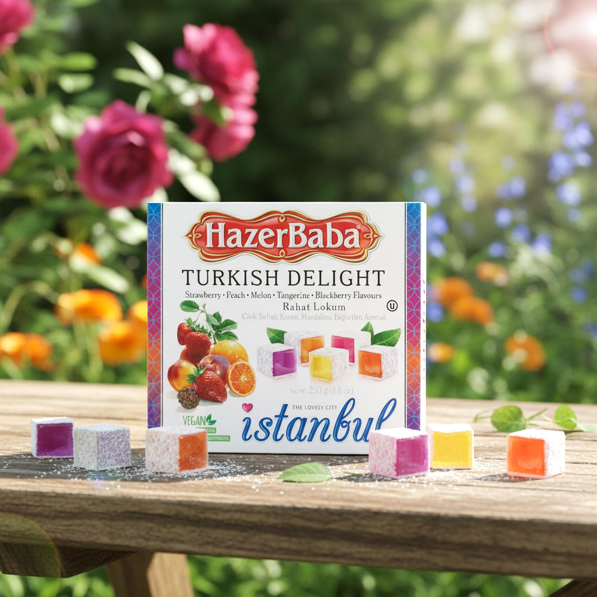 HazerBaba Assorted Turkish Delight Candy, 8.8 Oz (Pack of 1), Lokum