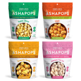 AshaPops Variety Pack Popped Water Lily Seeds - Gluten Free | Vegan | Paleo | Kosher OU| Soy Free | 1 oz | (Pack of 4 Bags)