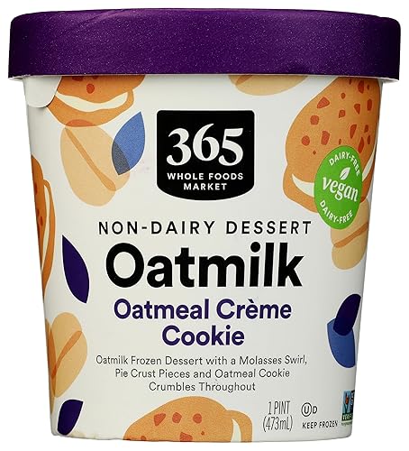 365 by Whole Foods Market Oatmeal Creme Cookie Oat Milk Frozen Dessert, 1 PT
