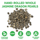 Sou Zen Jasmine Dragon Pearls Tea 4oz (113g) | Premium Quality Hand-Rolled Green Tea | Raw, Non-GMO and Naturally Organic | No Preservatives