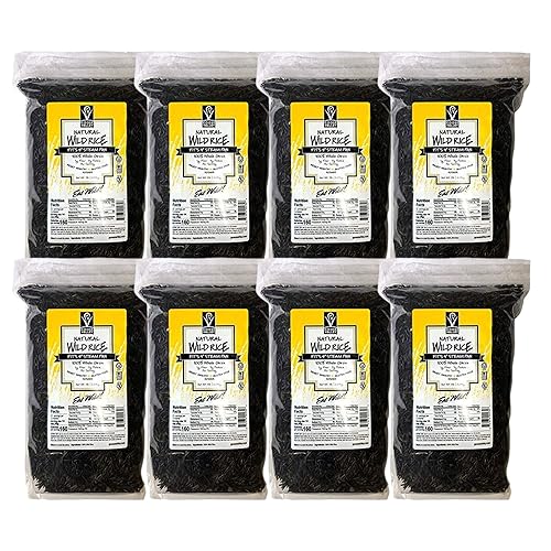 Goose Valley Natural Wild Rice - Family Reserve 5 lbs (Pack of 8) - Variety of Jumbo High Fiber and High Protein Whole Grain Rice for Healthy Heart