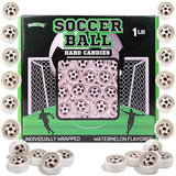 Soccer Ball Candy, Individually Wrapped Sports Treats, Bulk Team Party Favor Snacks, 1 Pound Box, 110 Pieces