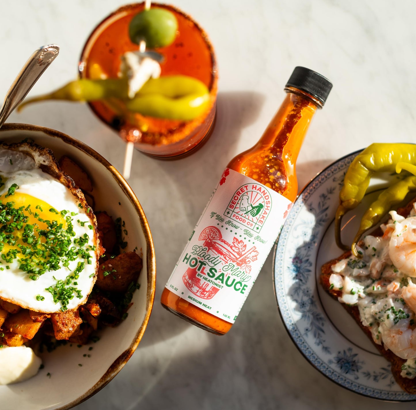 Bloody Mary Hot Sauce by Secret Handshake | Hot Ones Season 26 | Made with Natural Ingredients | 5 Fl Oz. (1 Pack)