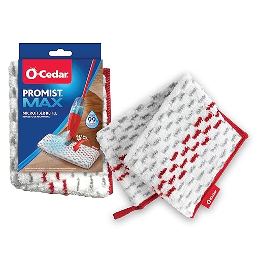 O-Cedar Genuine ProMist MAX Spray Mop Head Replacement | Machine Washable | Reusable | Microfiber Refill | Removes 99% of Bacteria