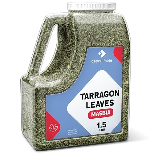 Dependable Food Tarragon Leaves - 1.5 lb Bulk Container - 100% Natural, Non-GMO, Additive, Salt & Allergen Free, Premium Quality Tarragon Herb