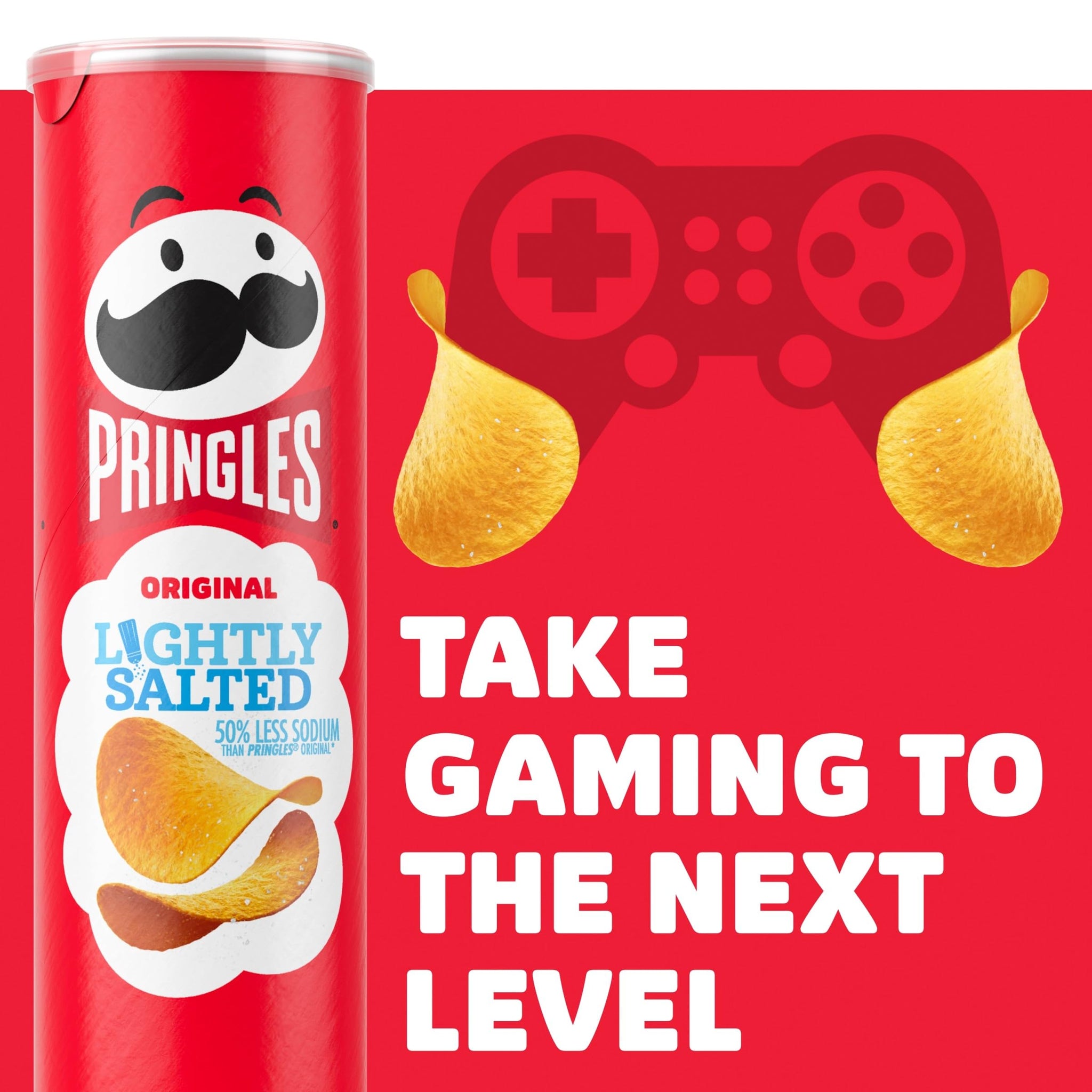 Pringles Potato Crisps Chips, Lunch Snacks, On-The-Go Snacks, Lightly Salted, 5.2oz Can (1 Can)