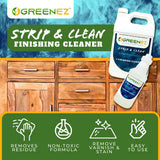 GREENEZ Cleaner | Heavy-Duty Stripper Residue & Grease Remover for Wood | Concentrated Kitchen Degreaser & Stain Remover | Prepares Surfaces for New