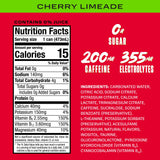PRIME Energy CHERRY LIMEADE, Sugar Free Energy Drink, 200mg Caffeine and 355mg of Electrolytes for Hydration, Low Calorie, Vegan, Gluten Free, 16
