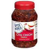 Spice World Chili Onion Crunch Seasoning Blend - Ready-to-Use Seasonings for Cooking - 28oz Blend Adds Savory Flavor and Heat to Stir-Fries, Chili