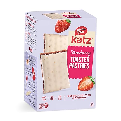 Katz Gluten Free Toaster Pastries. Strawberry. Easy Breakfast Food Or Anytime For Adults & Kids. Gluten Free. Dairy Free, Nut Free, Peanut Free, Soy
