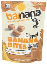 Barnana Organic Peanut Butter Dipped Chewy Banana Bites, 3.5 Ounce Bag