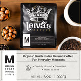 Leiva’s Medium Roast Espresso Ground (8oz), Freshly Roasted, Micro-Lot Guatemalan Coffee Beans - Don Armando Espresso Coffee Ground w/Chocolate