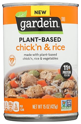 Gardein Plant-Based Chick'n & Rice Soup, Vegan, 15 oz.