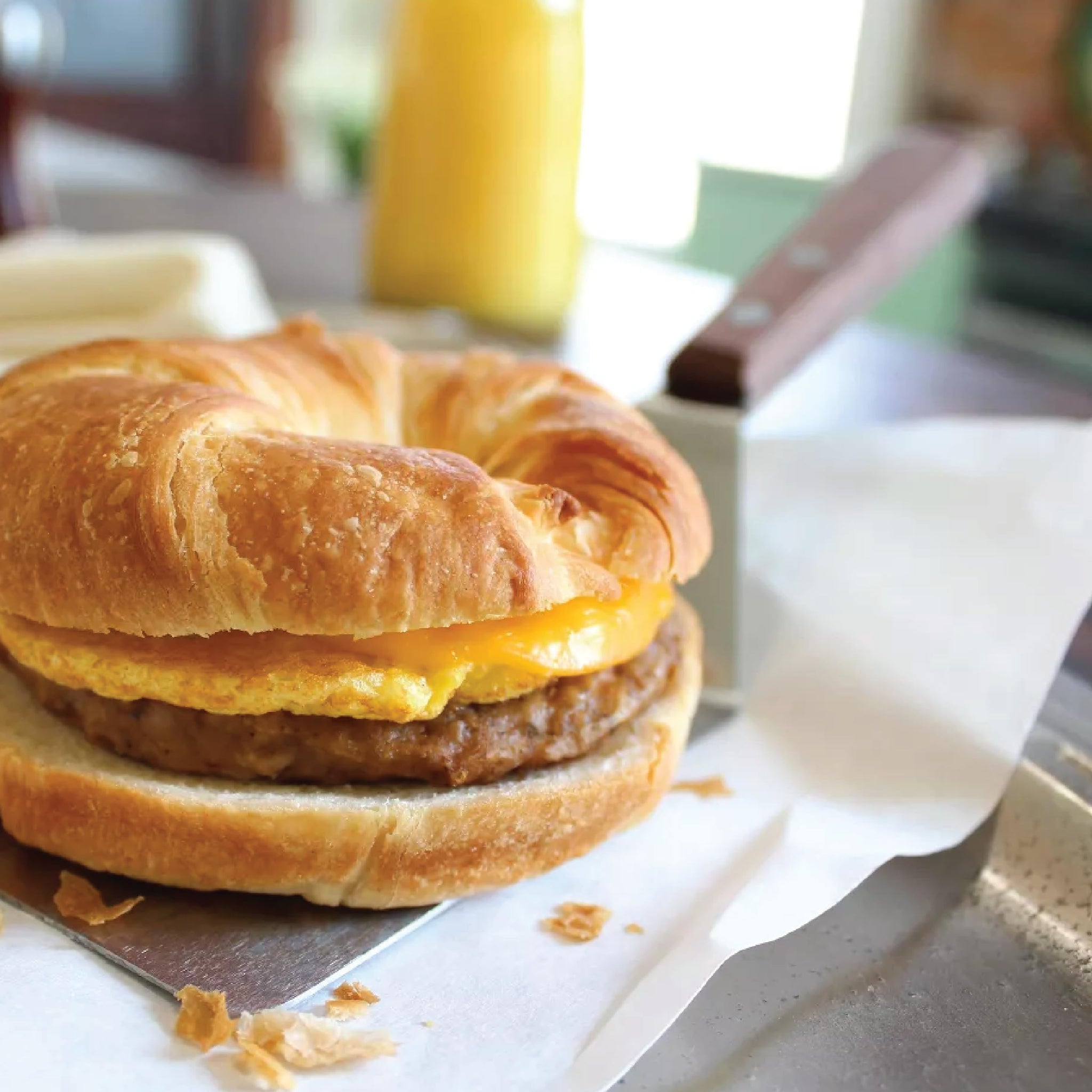 Jimmy Dean Sausage, Egg and Cheese Croissant Breakfast Sandwich, 8 Count (Frozen)