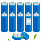100pcs Disposable Toilet Wand Refills, Replacement Brush Heads Compatible With Clorox Wand Refill System, Upgrade Fiber Cleaner Heads for Closestool