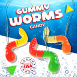 Mini Gummy Worms Candy, Chewy Fruity Treat (1 Pound Bag)