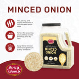 Spicy World Minced Onion 4 LB Jar - Gluten Free, Bulk Dehydrated Chopped Onions for Cooking, Dried Onion Flakes, Non-GMO, Long Shelf Life, Great