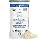 Great River Milling Organic Sorghum Flour | Whole Grain Gluten Free Flour | Non-GMO, Vegan & Kosher Certified | Milled for Smooth Texture | Ideal