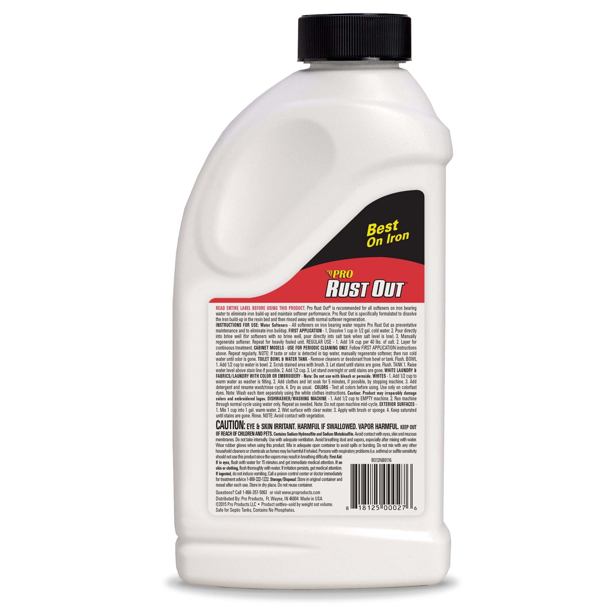 Pro Products Rust Out Water Softener Cleaner - Removes Rust Buildup -- Maintains Softener Performance - Removes Iron - Enhances Softener Performance