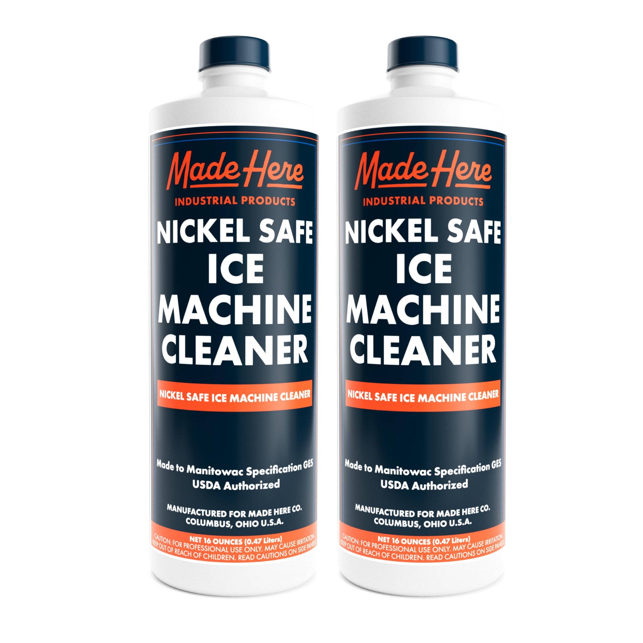 Made Here Co. Nickel Safe Ice Machine Cleaner and Descaler16 oz 2-Pack