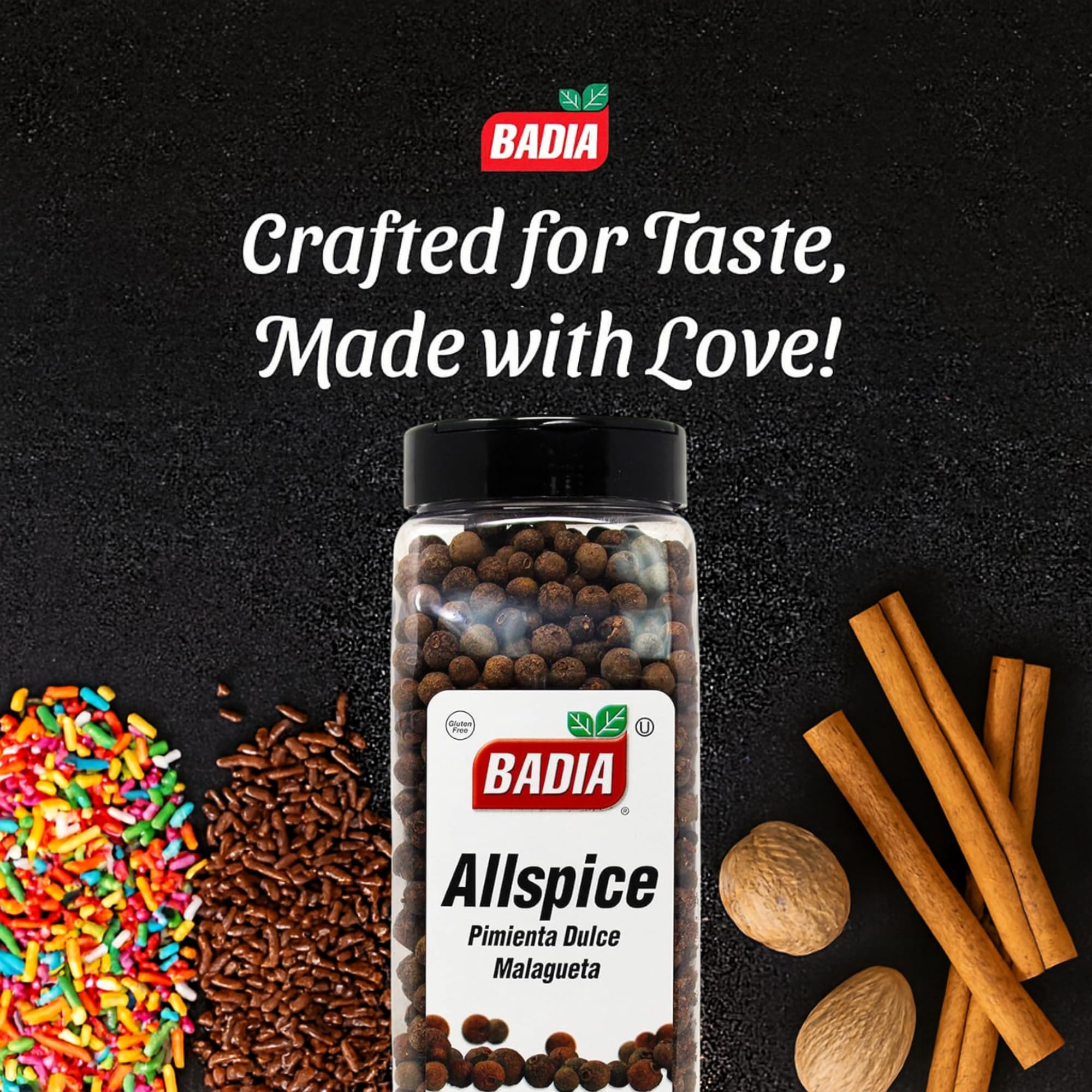 Badia Allspice Whole, 12 oz - Warm & Fragrant Spice with Notes of Cinnamon, Nutmeg & Clove - Perfect for Baking, Cooking & Pickling