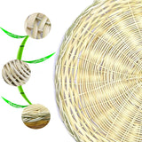 BB HOME, ZHONGER BHO Hand Weave Bamboo Paper Plate Holder 10in Set of 4 for Picnic Home Party and Daily Dinning
