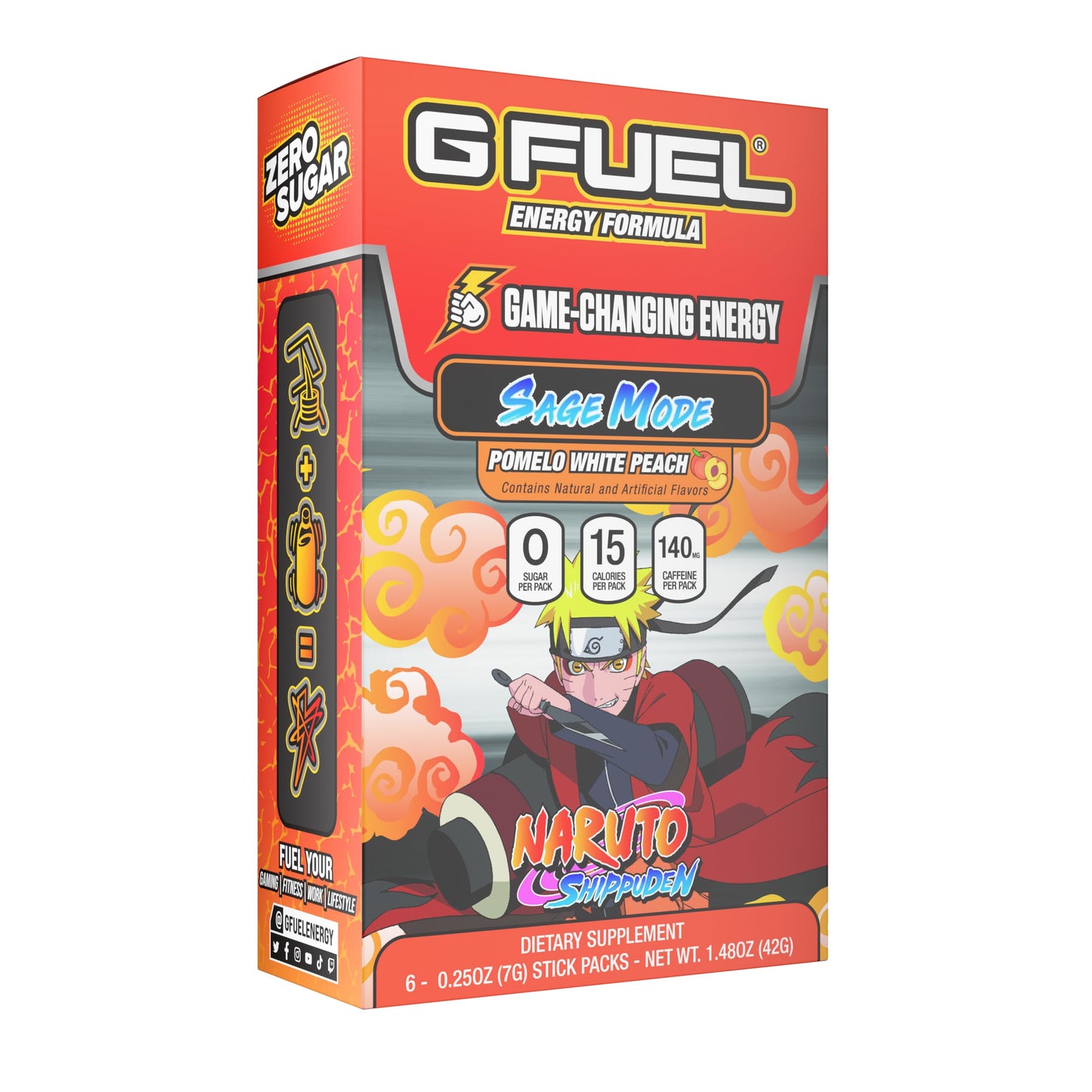 G Fuel Sage Mode Energy Powder Packets, Sugar Free, Clean Caffeine Focus Supplement, Water Mix, Pomelo Fruit + Peaches Flavor, Focus Amino, Vitamin +