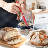 Ultimate Sourdough Starter Jar Kit 31.8 oz - Reusable Jar for Easy Bread Baking - Perfect to Make Your Sour Dough Starter - Easy to Use & Clean