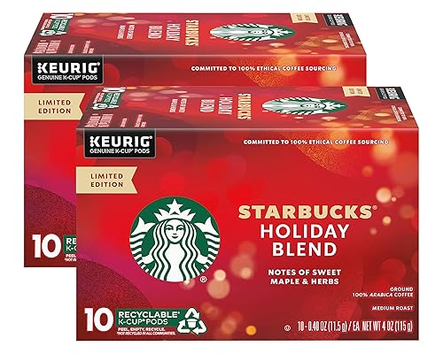 Starbucks Holiday Blend K-cups Coffee (Holiday Blend, 10 Count (Pack of 2))