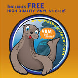 The Original Bag of Poo®, Sea Lion Poo (Black Cherry Flavor Cotton Candy) Novelty Poop Gag Gift. Free sticker inside.