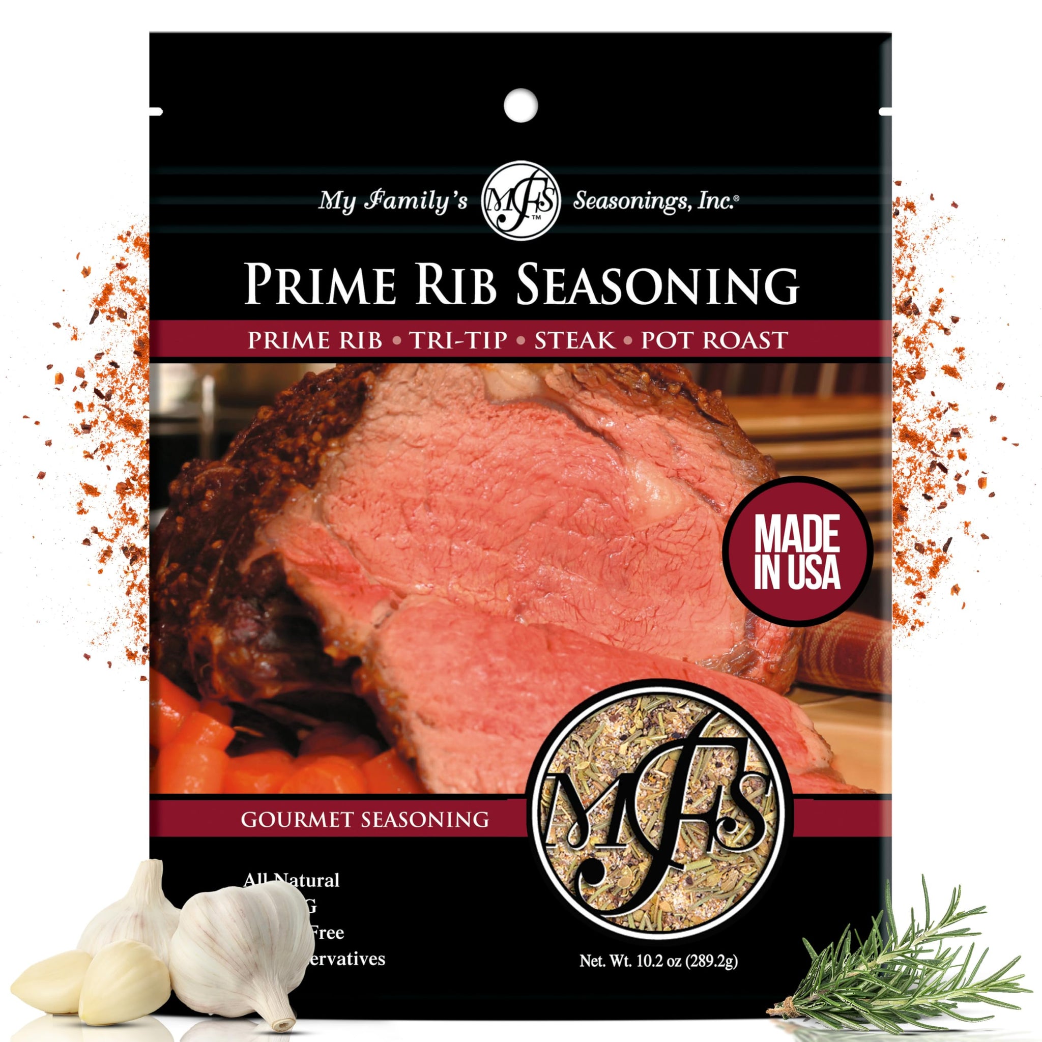 My Family's Seasoning Prime Rib - Dry Seasonings and Spices for Cooking - Savory Smoking Rubs for Roast - Perfect for Ribs Grilling - Steaks Rub Spice