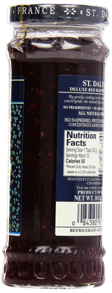 St. Dalfour Red Raspberry Fruit Spread - 10oz - 100% from Fruit, No Artificial Ingredients, Non-GMO, No Cane Sugars, All Natural, Made in France