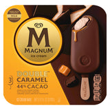 Magnum Ice Cream Bars 3 Count Double Caramel For a Creamy Frozen Dessert Made with Premium Milk Chocolate, 44% Cacao 9.13 Oz