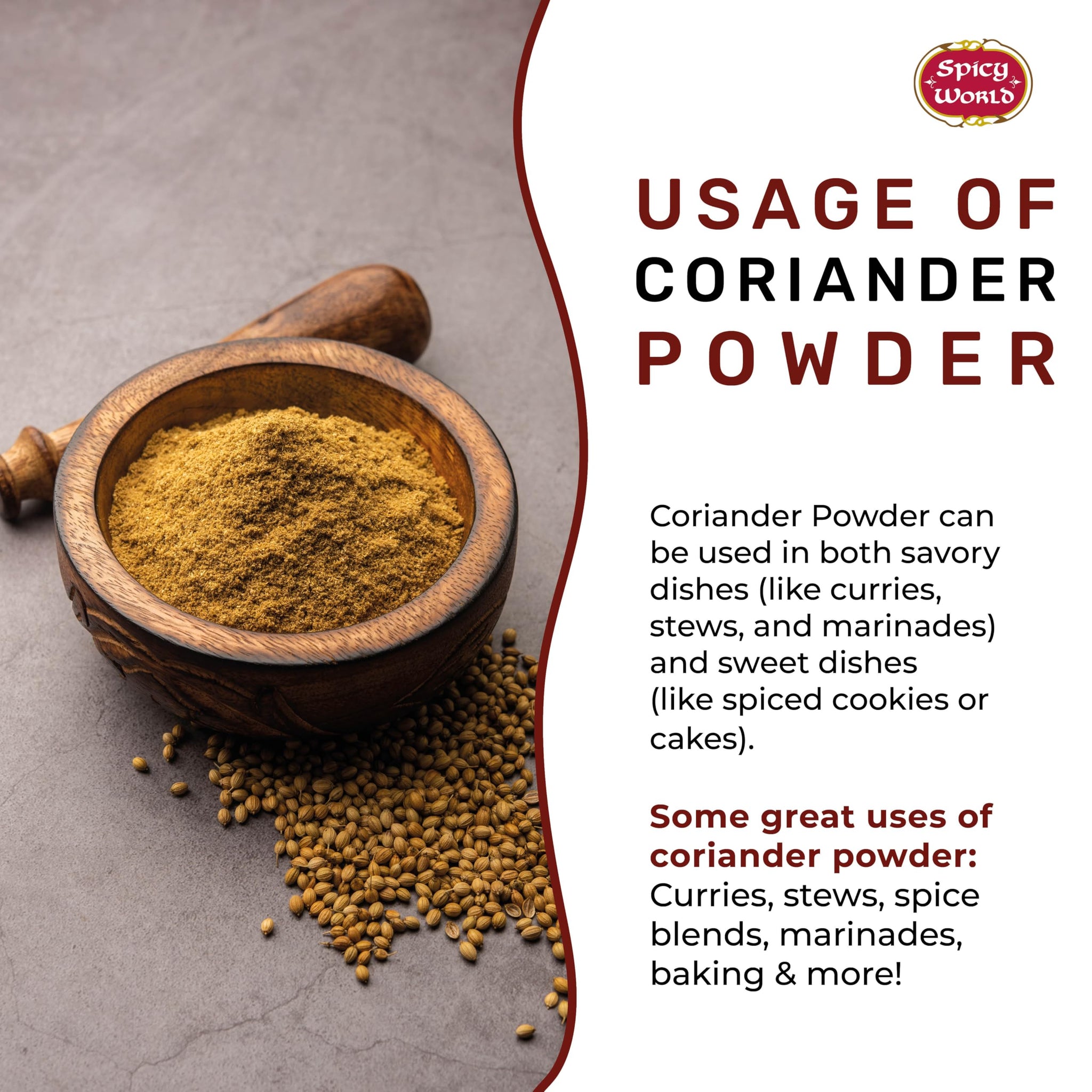 Coriander Powder 5 LB Bulk Jar - All Natural, Pure, Bulk Corriander Seeds Ground, No Preservatives & Freshly Packed by Spicy World