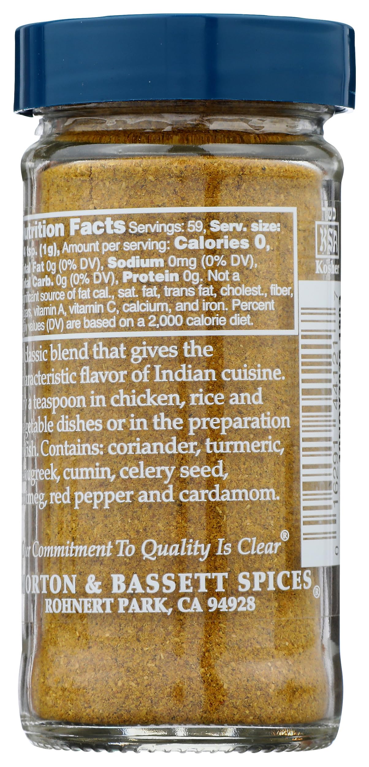 Morton & Bassett Curry Powder, 2.3 oz - Non-GMO, Salt-Free, Bold and Flavorful Blend for Curries, Stews & Indian Dishes
