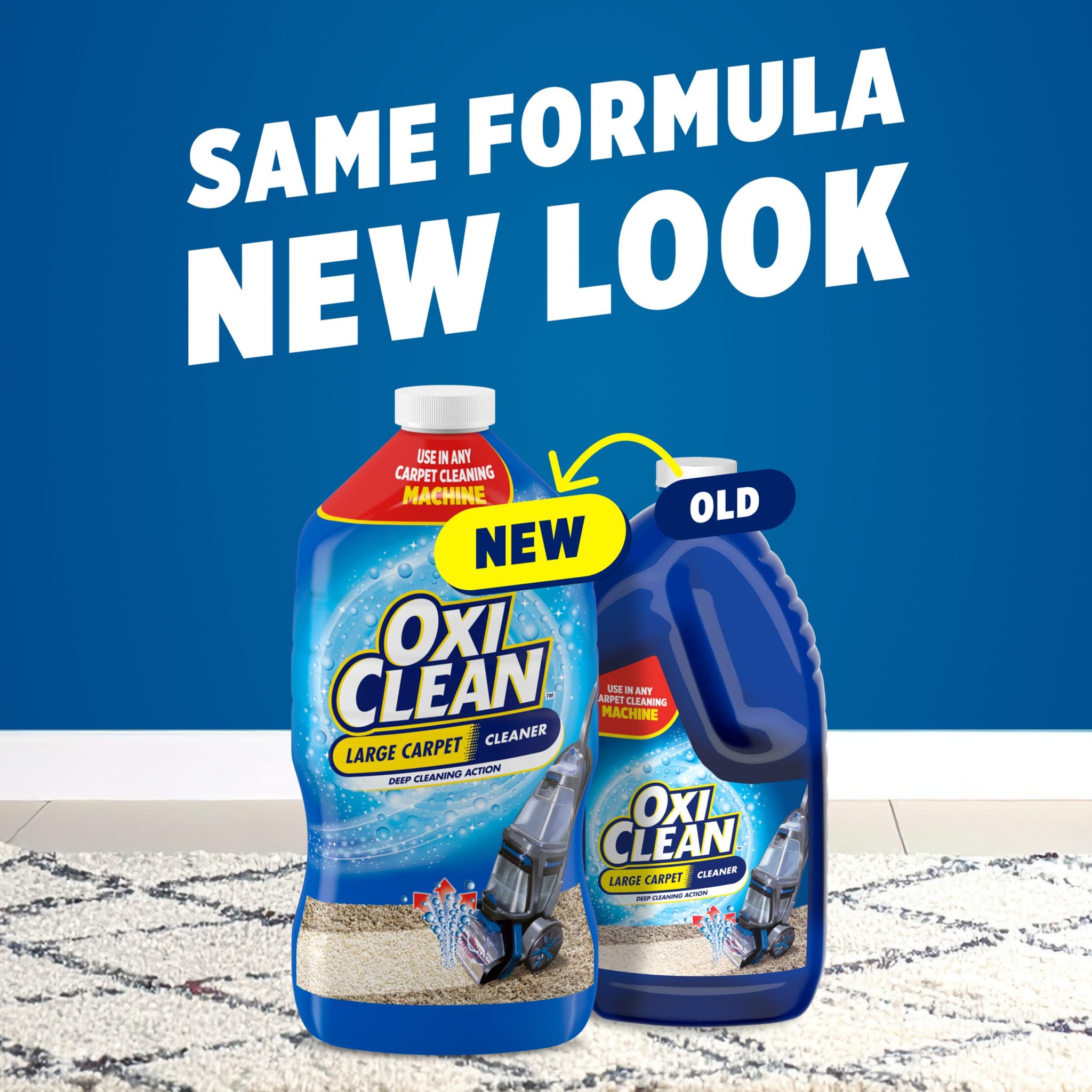 OxiClean Large Carpet Cleaner Liquid Solution for Steam Cleaning Machines, 64 fl oz