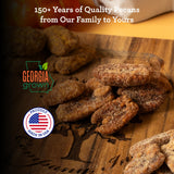 HUDSON PECAN COMPANY: Cinnamon Candied Pecans | Georgia Grown Family Owned. Cinnamon & Sugar Candy Coated, Expertly Baked to Perfection, (Perfect