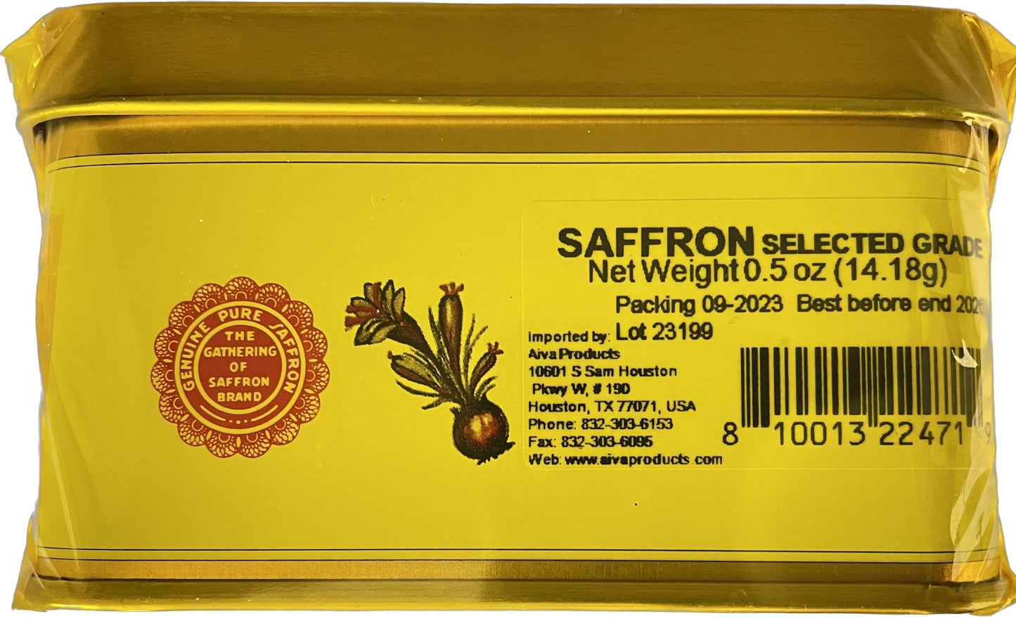 The Gathering of Saffron Brand Saffron, Pure Spanish, Imported by Aiva Products 1/2 Ounce (0.50 Ounce)
