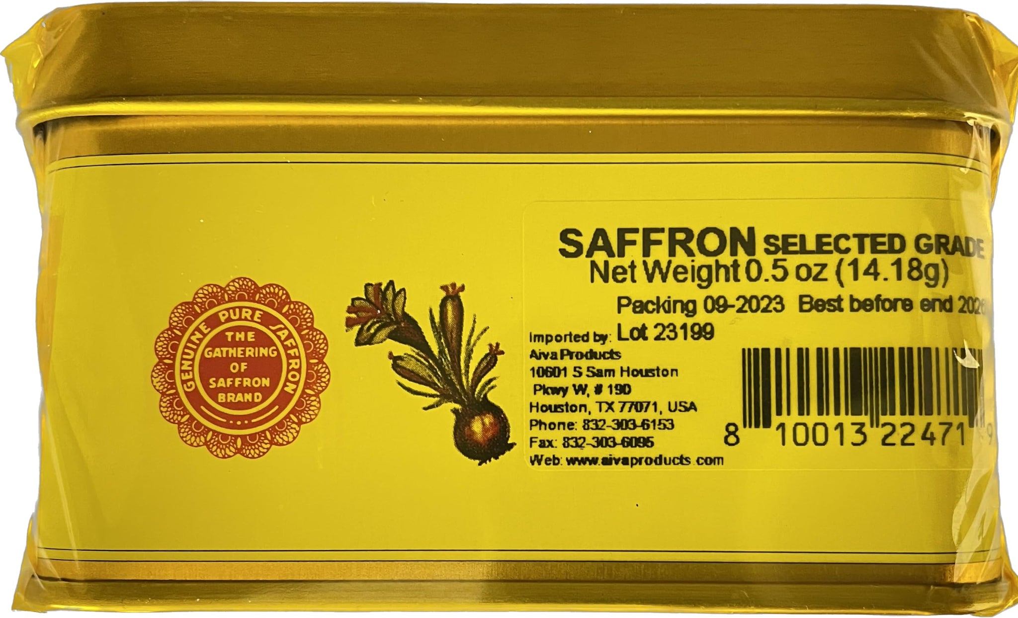 The Gathering of Saffron Brand Saffron, Pure Spanish, Imported by Aiva Products 1/2 Ounce (0.50 Ounce)