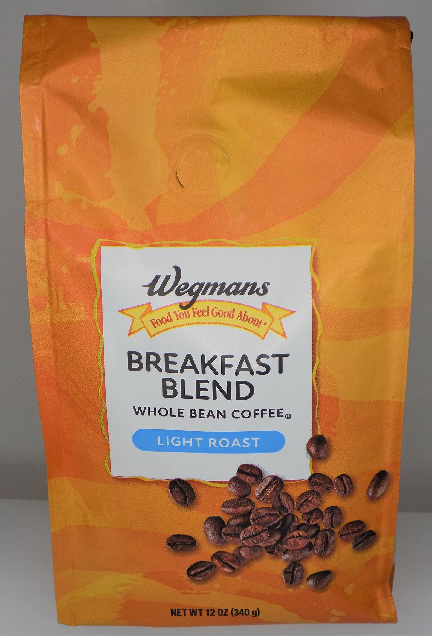 Wegman's Whole Bean Coffee "Breakfest Blend" 12oz Bag Light Roast