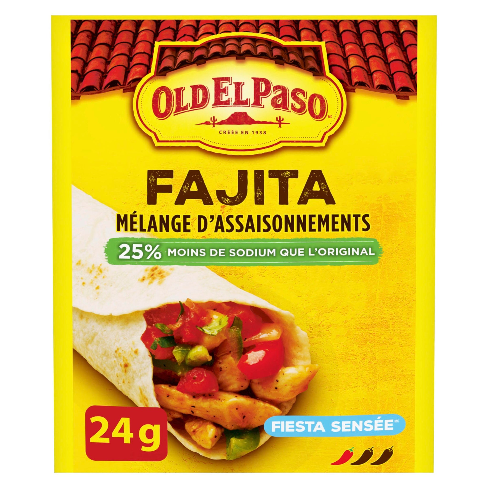 Old El Paso, Smart Fiesta, Reduced Sodium, Fajita Seasoning Mix, 24g/0.8oz., {Imported from Canada}